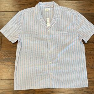 J. Crew Men's Striped Pajama Shirt - Blue and Pink - Brand New x Never Worn